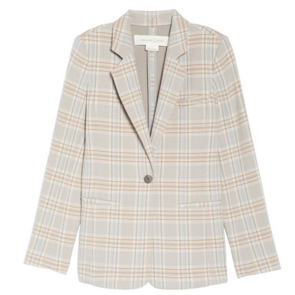 Treasure & Bond Jackets & Blazers - Treasure & Bond Grey Flint Deschutes Plaid Blazer